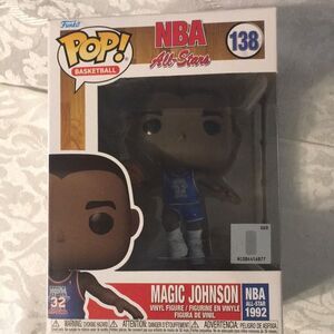 Funko Pop! NBA All-Stars #138 Magic Johnson Vinyl Figure - Blue Jersey